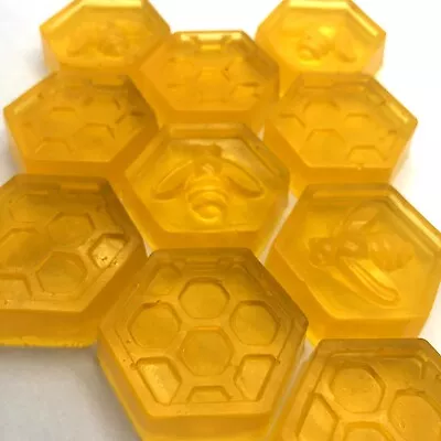 Honeycomb Soap LEMON Scent Natural Clear Honey Scent SLS Free Handmade Beehive • £2.99