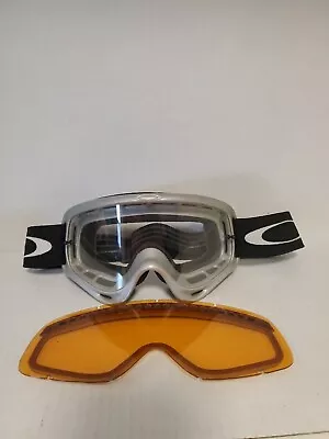 Oakley Silver Frame Goggles With Clear Lenses Comes With Yellow Lense.Adult Size • $24.98