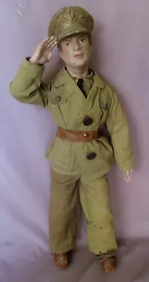 Vintage 1940's WWII 18  Composition Freundlich General MacArthur Doll All Orig • $85