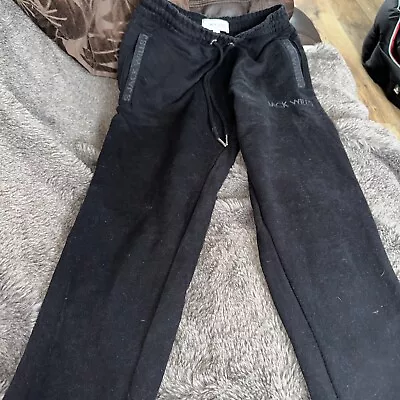 Jack Wills Black Ladies Tracksuit Bottoms Size 6 • £15