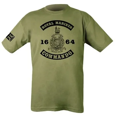 1664 Royal Marines T-Shirt Mens S-2XL Union Jack Army British Navy Commando • $16.41