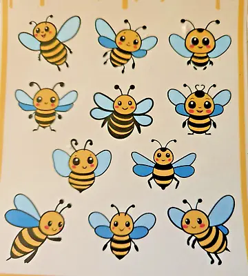 Cute Vinyl Bee Stickers X22 • £3.95