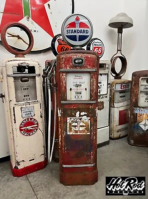 Vintage 1940's STANDARD / AMERICAN Oil Company Gilbarco Gas Pump • $2700