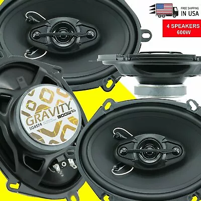 4X  Gravity SGR574 6 X8  / 5 X7  4-WAY 1200 WATTS CAR AUDIO SPEAKERS 2 Pairs • $64.99