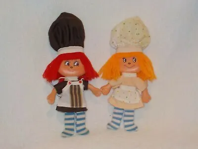 2 Vintage Vinyl 5  Flatsy Dolls Marked Intrad Enterprises LTD 1981 • $14.99