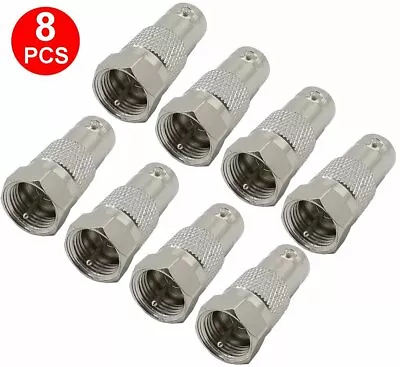 8 Pcs BNC Female To F Type Male Coax Coaxial Cable Connector Adapter Converter • $10.85