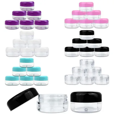 $5.99 • Buy 6 Jars 15 Gram 15ml Acrylic Plastic Jar Sample Containers BPA FREE