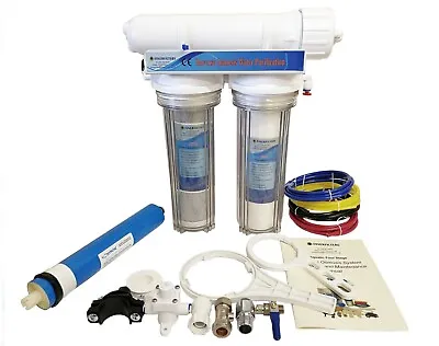 £69.95 • Buy Aquarium Reverse Osmosis 3 Stage Water Filter System, 50GPD - Complete RO Unit