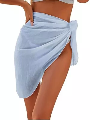 ZAFUL Sarong Coverups For Women Open Front Tie Beach Cover Up Sheer Bikini Wr... • $40.84