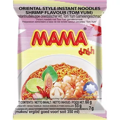 (Pack Of 30) Mama Shrimp Tom Yum Flavour Instant Noodles 60g  X 30 • £14.99