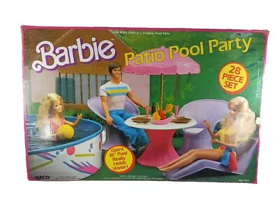 Vintage Barbie Patio Party Playset #7323 Mattel ~In Box~1988 • $43.50