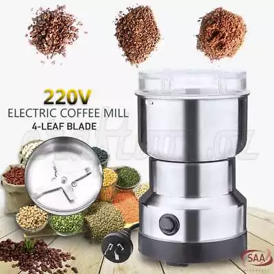 Electric Coffee Grinder Bean Nut Spice Grinding Milling Machine Blender Matte AU • $15.39