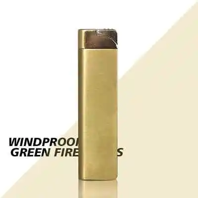 Ultra Thin Refillable Butane Lighter Small Metal Windproof Jet Torch Gas Lighter • $10.92