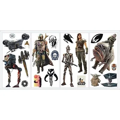 RMK4458SCS Star Wars The Mandalorian 20 Peel And Stick Wall Decals Room Stickers • $16.58