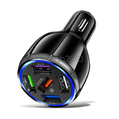$5.56 • Buy 5 Port Multi USB Car Charger QC 3.0 Fast Adapter For Android IPhone Samsung