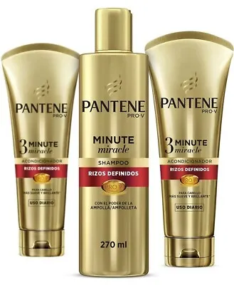 Pantene Pro-V Minute Miracle Shampoo Rizos Definidos 270ml + 2 Conditioners • $43.59