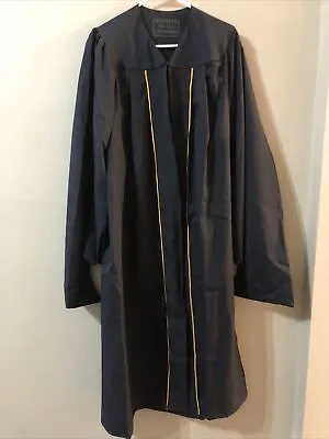Graduation Cap Gown Unisex 5’9” - 5’11” Oak Hall Black Yellow Hood Johns Hopkins • $30