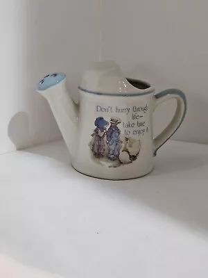 Vintage~Holly Hobbie~Stoneware Mini Watering Can/Vase~ Enjoy Life ~Japan~1978 • $10