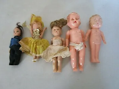 $14.97 • Buy Mixed Vintage Lot Of 5 Dolls Virga England Eyes Open And Close