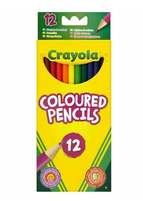 12 Coloured Pencils By Crayola Art Craft Colouring • £4.40