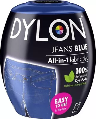 DYLON Washing Machine Fabric Dye Pod For Clothes 350g (Pack Of 1) Jeans Blue  • £7.91