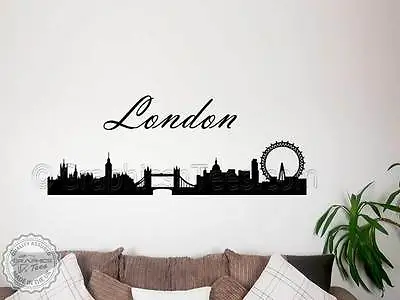London Skyline Vinyl Wall Art Stickers Decals Murals Living Room Bedroom Home • £15.99