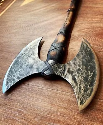 Custom Handmade Large Norse Axe Double Head Battle Ready Medieval VIKINGS AXE GK • $99