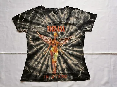 In Utero Woman's Psychedelic T-shirt (S) Grunge Kurt Cobain • $50.78