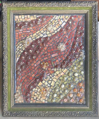 $99.95 • Buy Beautiful Wall Hanging Art Cracked Cut Broken Stained Glass Tile Mosaic Art