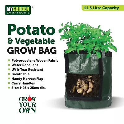 3 X Potato Grow Bags Eco-Friendly Reusable Easy Clean Fruit Veg Patio Balcony • £6.39