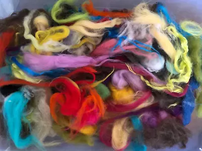 3 Oz Wool Mix Sample Scarp Project Wool Felting Wool Roving Bag • $15.99