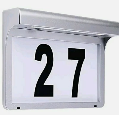 £33.99 • Buy LeiDrail LED House Number Plaques Address Signs Light Solar Illuminated Name