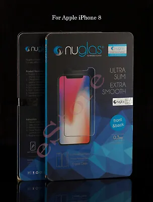 $10 • Buy 2 X IPhone 8 Front+Back Tempered Glass Screen Protector By Nuglas(BNS)