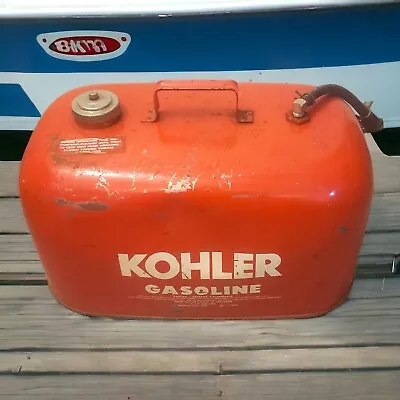 Vintage Metal Kohler 6-Gallon Marine Gas Can Outboard Red Fuel Tank • $74.50