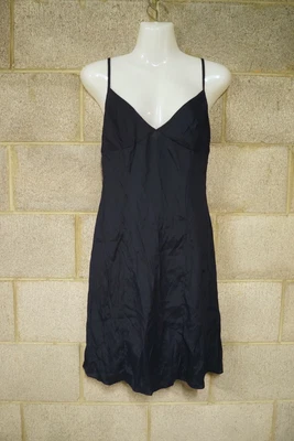 $36 • Buy Scanlan Theodore Blue Silk Sleeveless Slip Dress Dress…size 12…vgc...