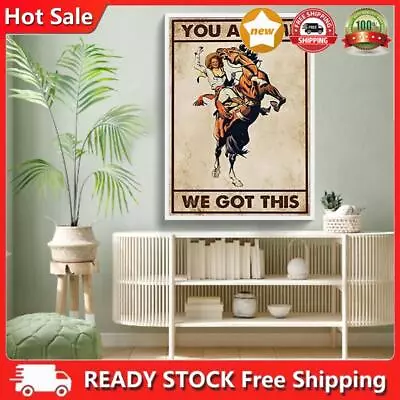 Western Girl Riding A Horse Decorative Picture Poster For Daily Home Ornaments • £8.40