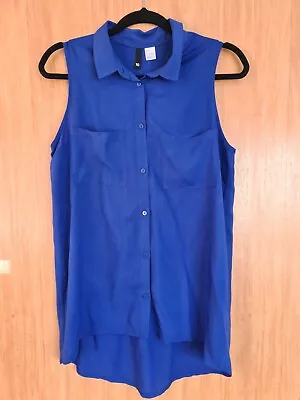 H&M Blue Sleeveless Shirt / Top - Size 10 • $4.98