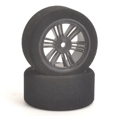 $16.44 • Buy Contact RC J13574 1/10 Foam Rear Tires 30mm 35Shore JAP Black Carbon Wheels (2)
