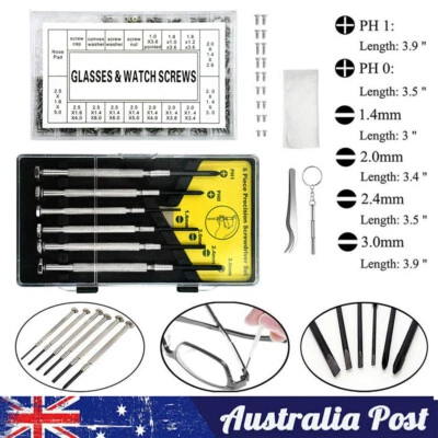 $19.55 • Buy Eyeglass Sun Glasses Screwdriver Repair Tool Screw Nut Nose Pad Assortment Set