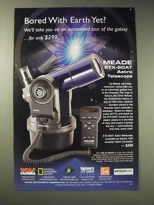 £18.13 • Buy 2001 Meade ETX-60AT Astro Telescope Ad - Bored With Earth Yet?
