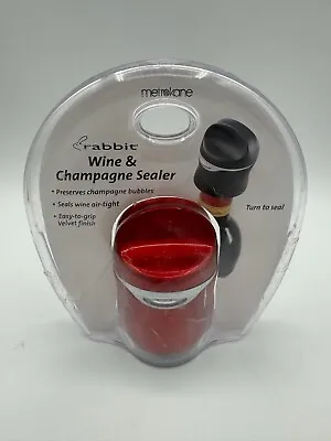 Metrokane Rabbit Champagne Wine And Bottle Sealer RED NOS Sealed • $6.99