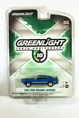 GreenLight 10th Anniversary 1969 Ford Mustang Fastback Hobby Exclusive Limited • $29.99