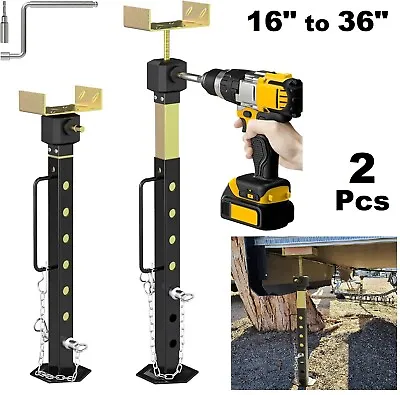 RV Slide Out Supports Adjust Jack Stands Stabilize Travel Trailer Camper Heavy D • $117.99