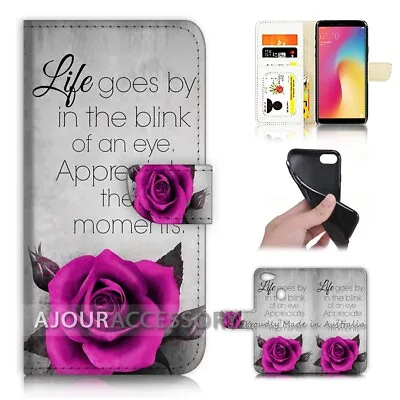 $12.99 • Buy ( For Oppo A73 ) Flip Wallet Case Cover AJ40217 Rose