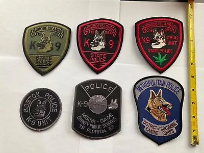 K-9 Collectors Patch Set Assorted States  6 Pieces Full Size • $24