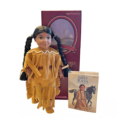 American Girl Mini 6.5” KAYA DOLL In Leather Meet Outfit & Moccasins + BOOK BOX • $55