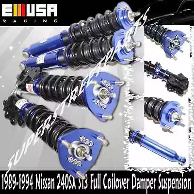  FULL Coilovers Adj.Damper Suspension Fits 1989-1994 NISSAN 240SX S13 BLUE • $1704.99