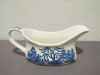 Royal Staffordshire J&G Meakin Blue & White Willow Gravy Sauce Boat • £19.27