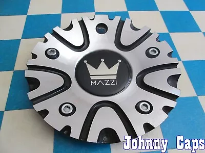 MAZZI Wheels # 12112085F-4 . SILVER & BLACK METAL Center Cap  [41]  (QTY. 1)  • $41.21