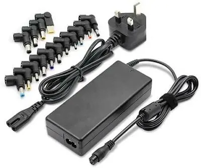 Universal Laptop Charger Plug UK 90W AC Power Adapter Charger Multi Connectors • £13.99